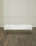 Image 1 of 2: Haute House Becky Acrylic-Leg Bench 60"