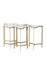Image 4 of 6: Global Views Jafar Interlocking Marble End Table
