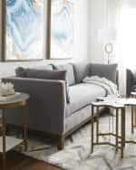 Image 2 of 6: Global Views Jafar Interlocking Marble End Table