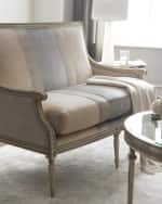 Image 2 of 5: Massoud Lilah Buff Colorblock Settee