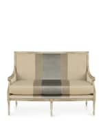 Image 3 of 5: Massoud Lilah Buff Colorblock Settee