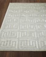 Image 2 of 2: Exquisite Rugs Sterling Greek-Key Rug, 12" x 15"