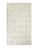 Image 1 of 2: Exquisite Rugs Sterling Greek-Key Rug, 12" x 15"