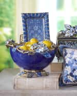 Image 2 of 4: Jay Strongwater Sophie Hydrangea Glass Bowl