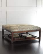 Image 1 of 3: Massoud Brody Hair On Hide Cocktail Ottoman