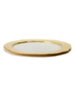 Image 2 of 2: Vietri Rufolo Glass Organic Charger, Gold