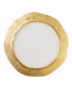 Image 1 of 2: Vietri Rufolo Glass Organic Charger, Gold