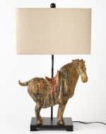 Image 5 of 5: Regina Andrew Dynasty Horse Lamps, Set of Two