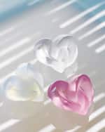 Image 2 of 2: Lalique Clear Heart Paperweight