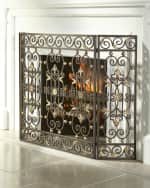 Image 1 of 2: Three-Panel Fireplace Screen