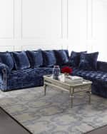 Image 3 of 4: Haute House Divine Crushed Velvet Right Chaise Sectional, 116"