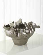 Image 1 of 2: Global Views Silver Haze Meteor Bowl