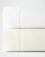 Image 1 of 2: Sferra Milos King Solid Sateen Flat Sheet