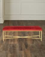 Image 1 of 3: Massoud Crimson Bench