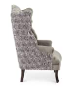Image 4 of 5: Haute House Isabella Rosette Wingback Chair