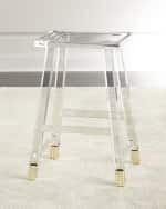 Image 1 of 3: Interlude Home Dyer Acrylic Counter Stool, 26"