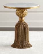 Image 4 of 6: Kay Marble Tassel Table
