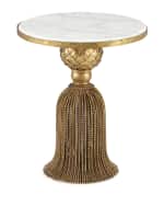Image 1 of 6: Kay Marble Tassel Table