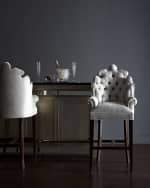 Image 2 of 4: Haute House Isabella Tufted Barstool, 32.5"