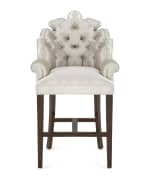 Image 3 of 4: Haute House Isabella Tufted Barstool, 32.5"