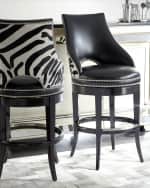Image 2 of 7: Ambella Zebrano Swivel Barstool 31"