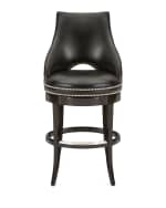 Image 4 of 7: Ambella Zebrano Swivel Barstool 31"