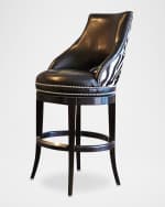 Image 5 of 7: Ambella Zebrano Swivel Barstool 31"