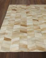 Image 1 of 2: Exquisite Rugs Darby Chevron Hairhide Rug, 12' x 15'