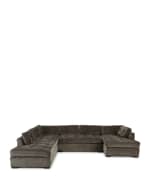 Image 2 of 2: Old Hickory Tannery McLain Gray 3-Piece Left-Side Chaise Sectional 136.5"