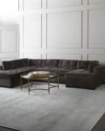 Image 1 of 2: Old Hickory Tannery McLain Gray 3-Piece Left-Side Chaise Sectional 136.5"