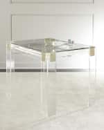 Image 1 of 5: Interlude Home Miranda Acrylic Backgammon Table
