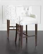 Image 1 of 4: Haute House Tiffany Tufted Barstool, 32.5"