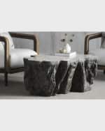 Image 5 of 5: Palecek Ursula Fossilized Clam Coffee Table