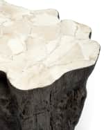 Image 4 of 4: Palecek Ursula Fossilized Clam Coffee Table