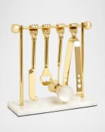 Image 1 of 2: Jonathan Adler Barbell Barware Set