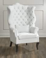 Image 3 of 3: Haute House Pantages Leather Wing Chair
