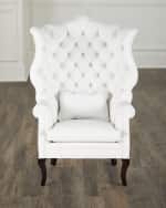 Image 1 of 3: Haute House Pantages Leather Wing Chair