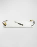 Image 1 of 4: Michael Aram Butterfly Ginkgo Small Cheese Board with Knife