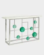 Image 2 of 3: Jonathan Adler Globo Fretwork Console