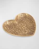 Image 2 of 2: Jay Strongwater Floral Heart Composition Trinket Tray