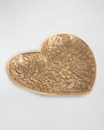 Image 1 of 2: Jay Strongwater Floral Heart Composition Trinket Tray