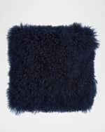 Image 1 of 2: Massoud Indigo Tibetan Lamb Pillow