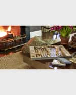 Image 5 of 5: AERIN Chocolate Faux Shagreen Backgammon Set