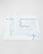 Image 1 of 2: Matouk Scallops Embroidered Duvet Cover, FULL-QUEEN