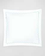 Image 1 of 3: Matouk European Scallops Embroidered Sham