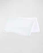 Image 1 of 2: Matouk Scallop Embroidered 350 Thread Count Flat Sheet, TWIN