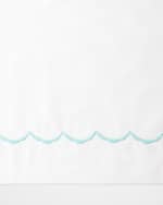 Image 2 of 2: Matouk Two Scallops Embroidered 350 Thread Count Pillowcases, STANDARD CASE