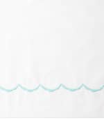 Image 2 of 3: Matouk Scallop Embroidered 350 Thread Count Flat Sheet, KING