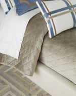 Image 1 of 3: Lili Alessandra Queen Chloe Velvet Coverlet