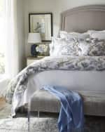 Image 2 of 3: Sferra Alice King Floral Matelasse Coverlet